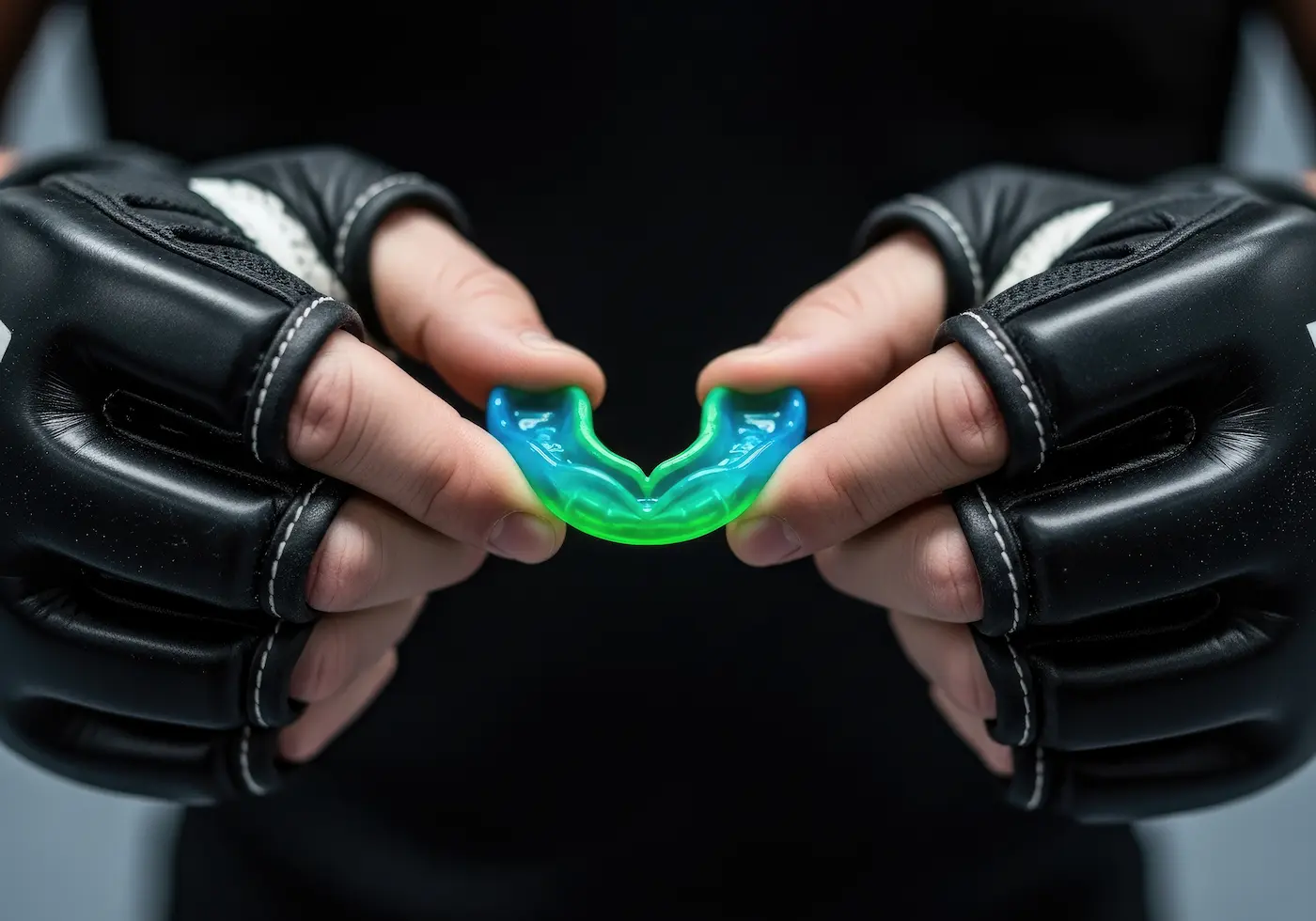 A custom sports mouthguard for a young athlete